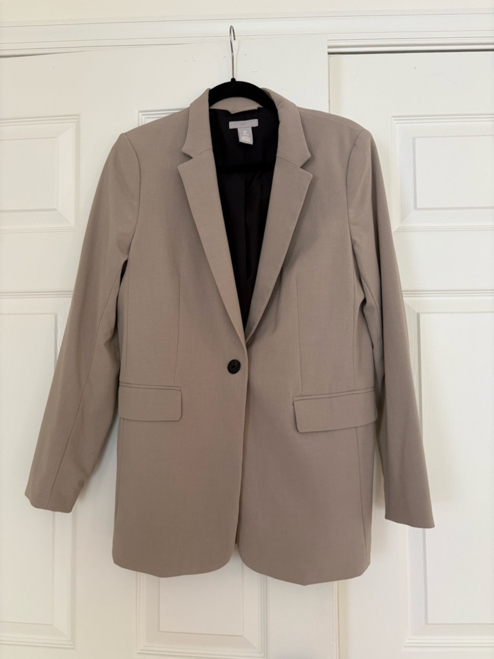 H&M Taupe Single-Button Blazer Jacket